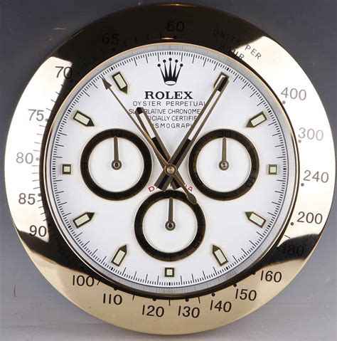 rolex daytona wall clock ebay|rolex dealer display wall clock.